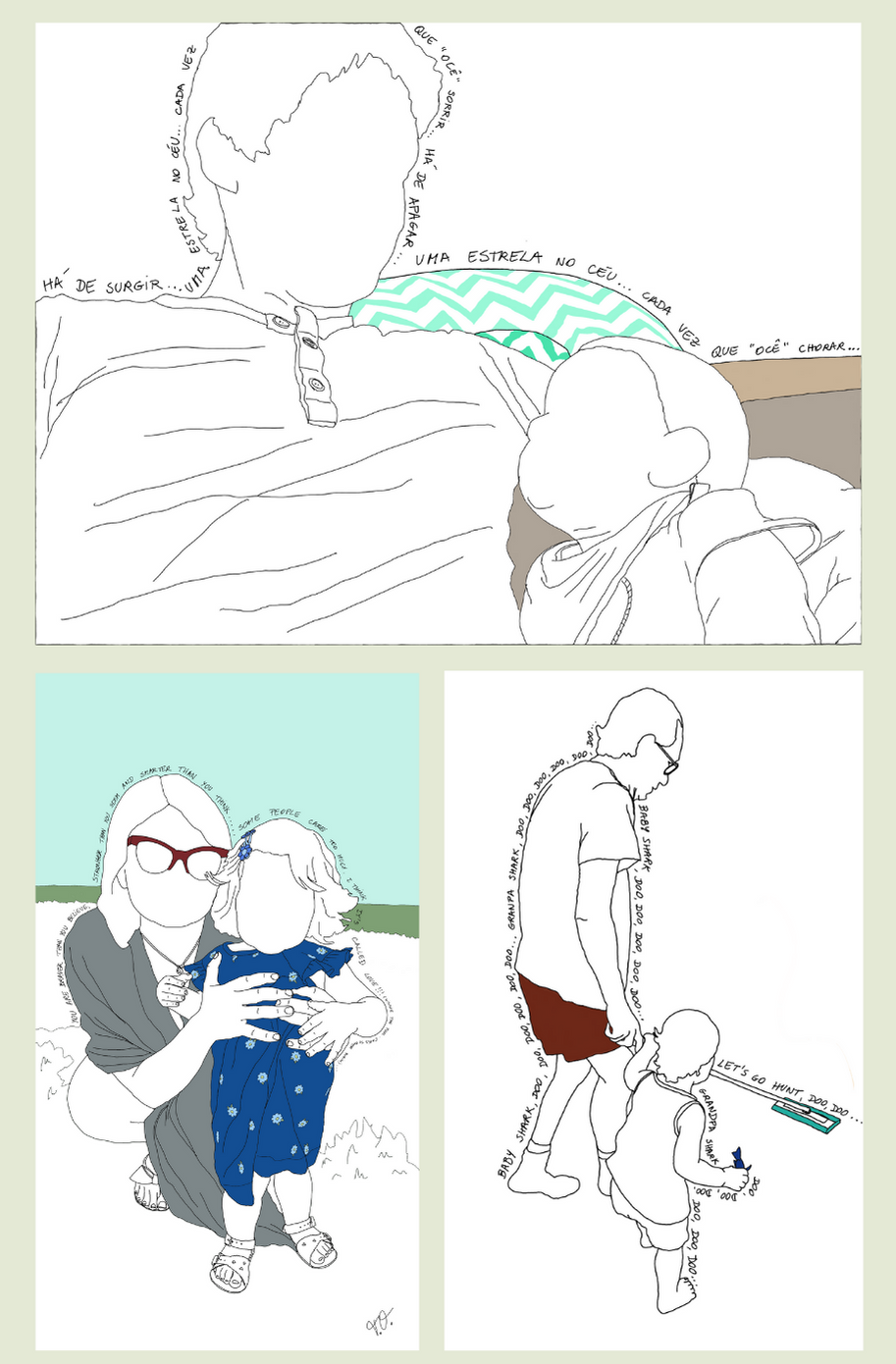 Family Line-Art Portraits: Personalised Gifts for Families