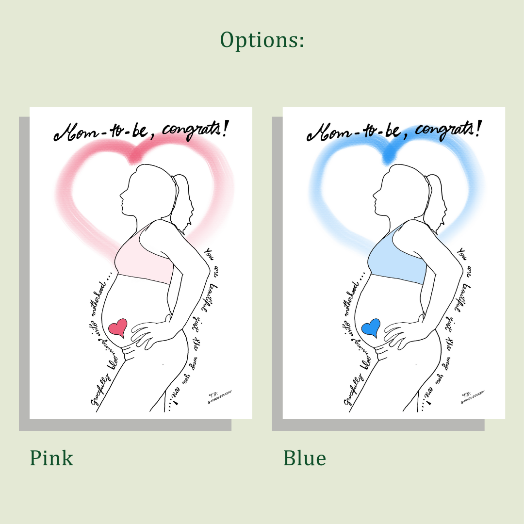 Greeting Cards: Baby Shower Single Sided Flat Card