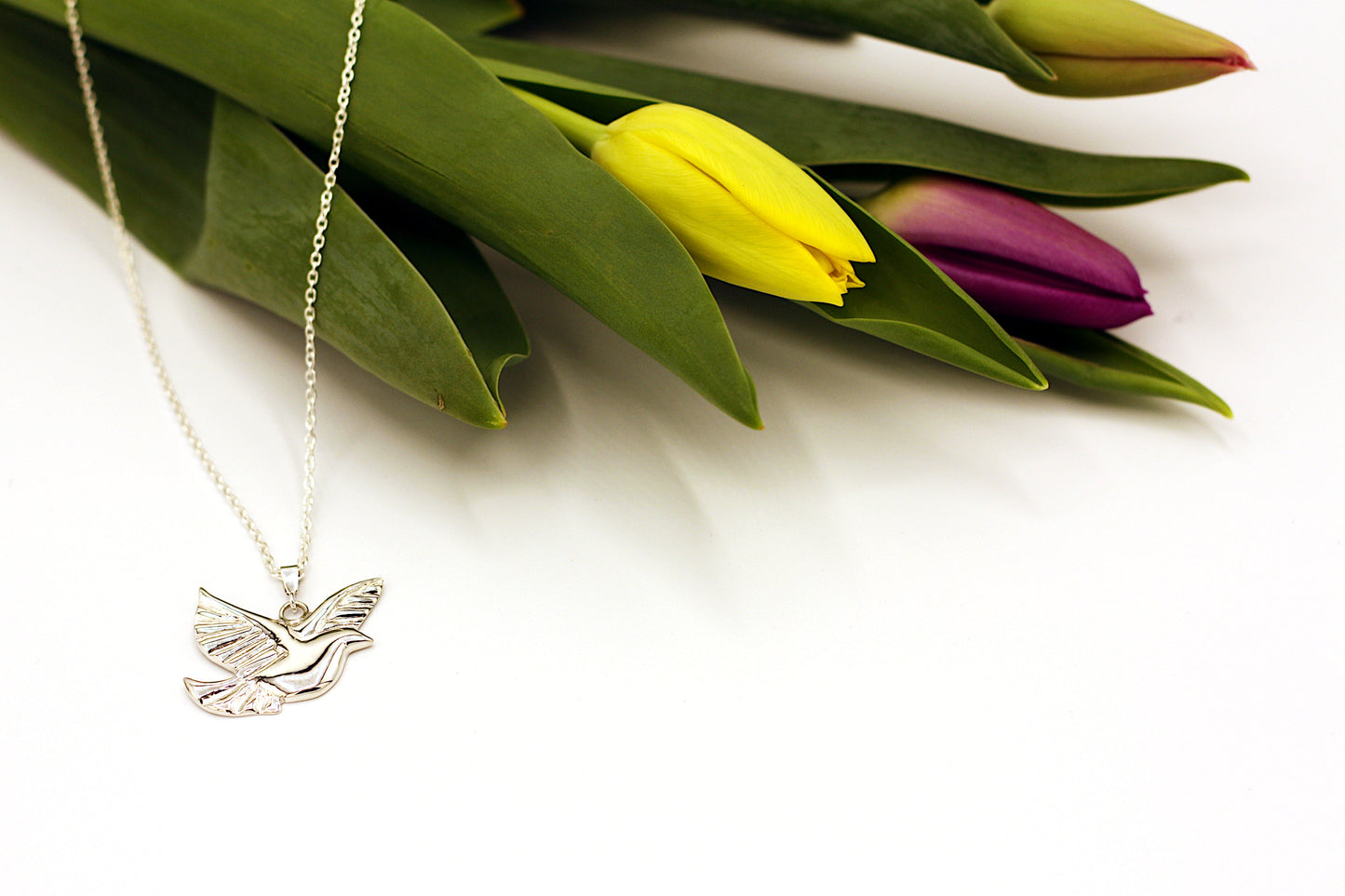 Dream Collection: Engraved Bird Pendant Necklace
