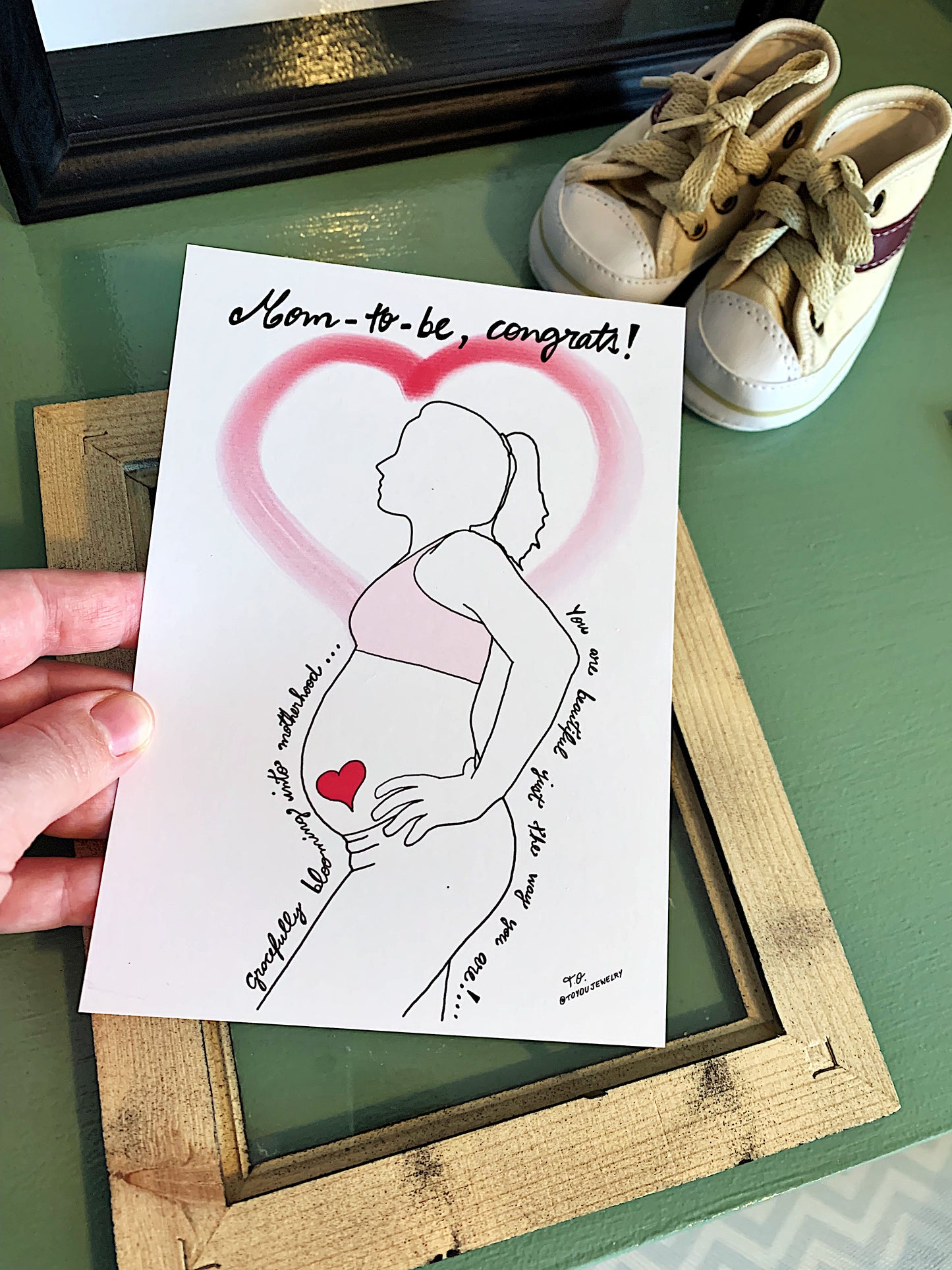 Greeting Cards: Baby Shower Single Sided Flat Card