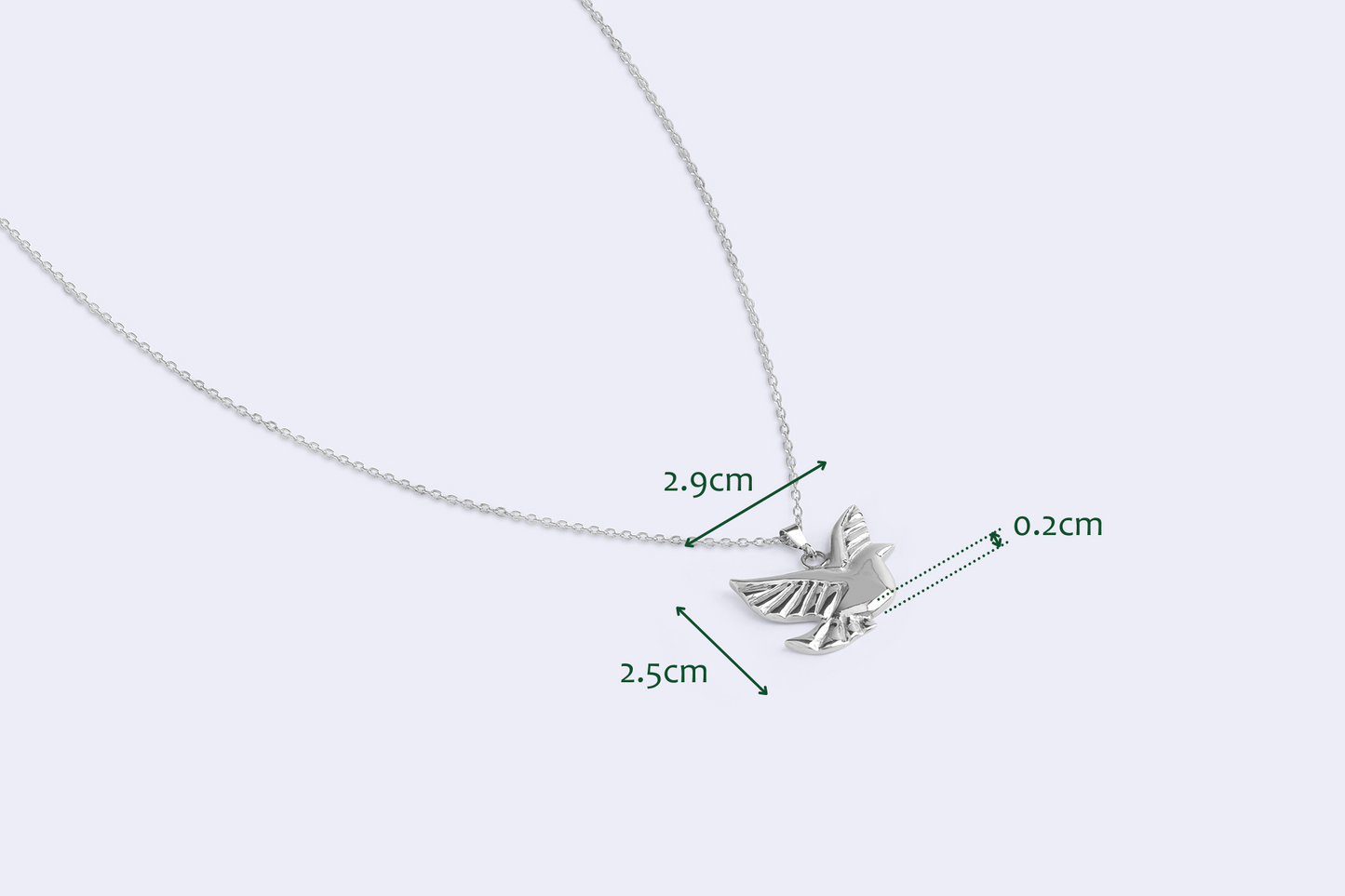 Dream Collection: Engraved Bird Pendant Necklace