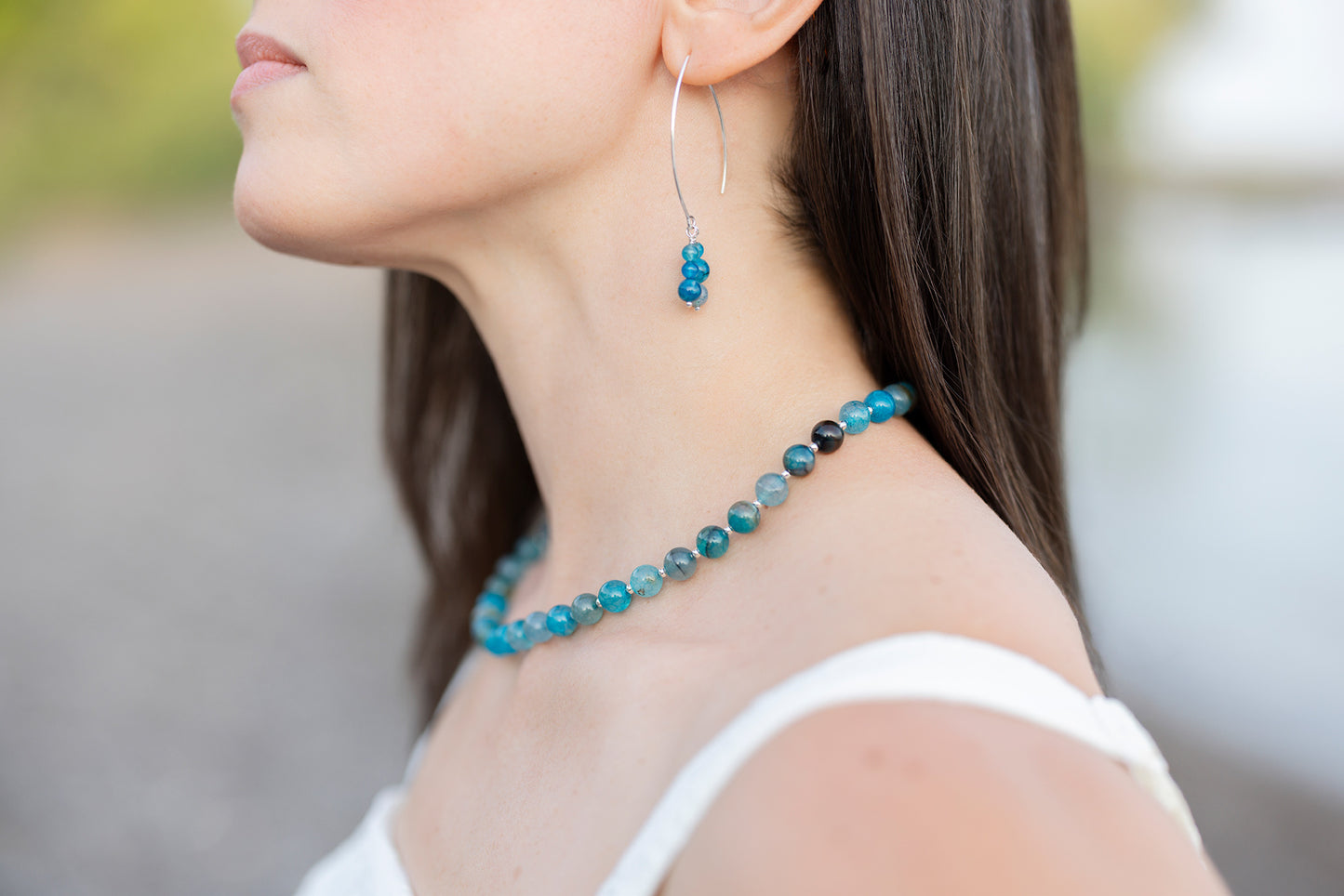 Summer Collection: Ocean Blue Agate Necklace
