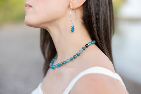 Summer Collection: Ocean Blue Agate Necklace