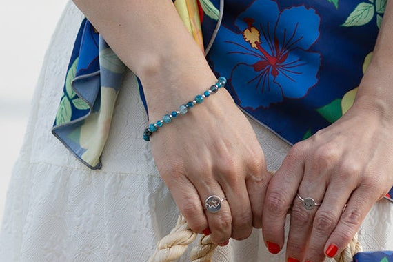 Summer Collection: Ocean Blue Agate Bracelet