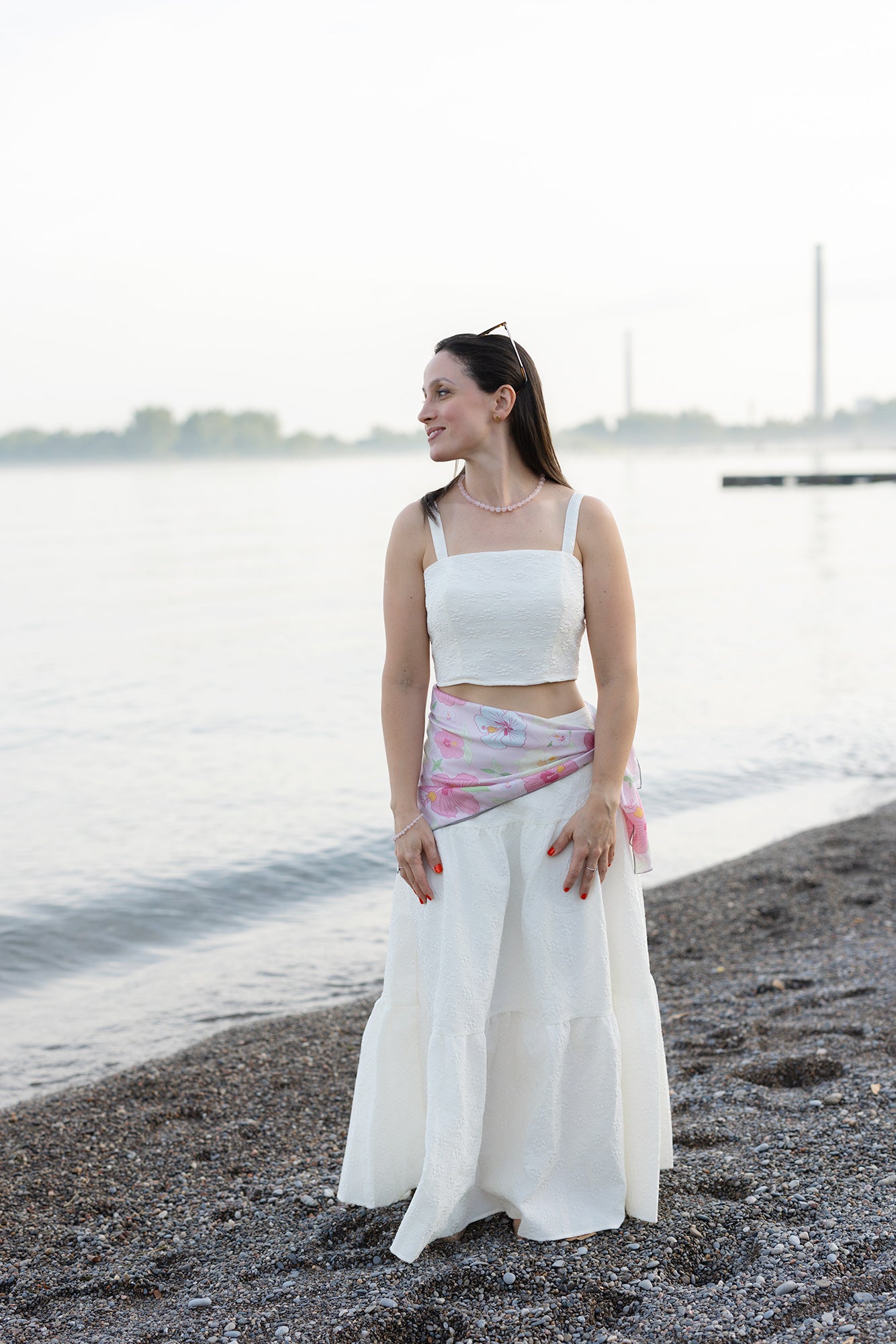Scarf / Sarong (Medium) – PINK HIBISCUS FLOWERS