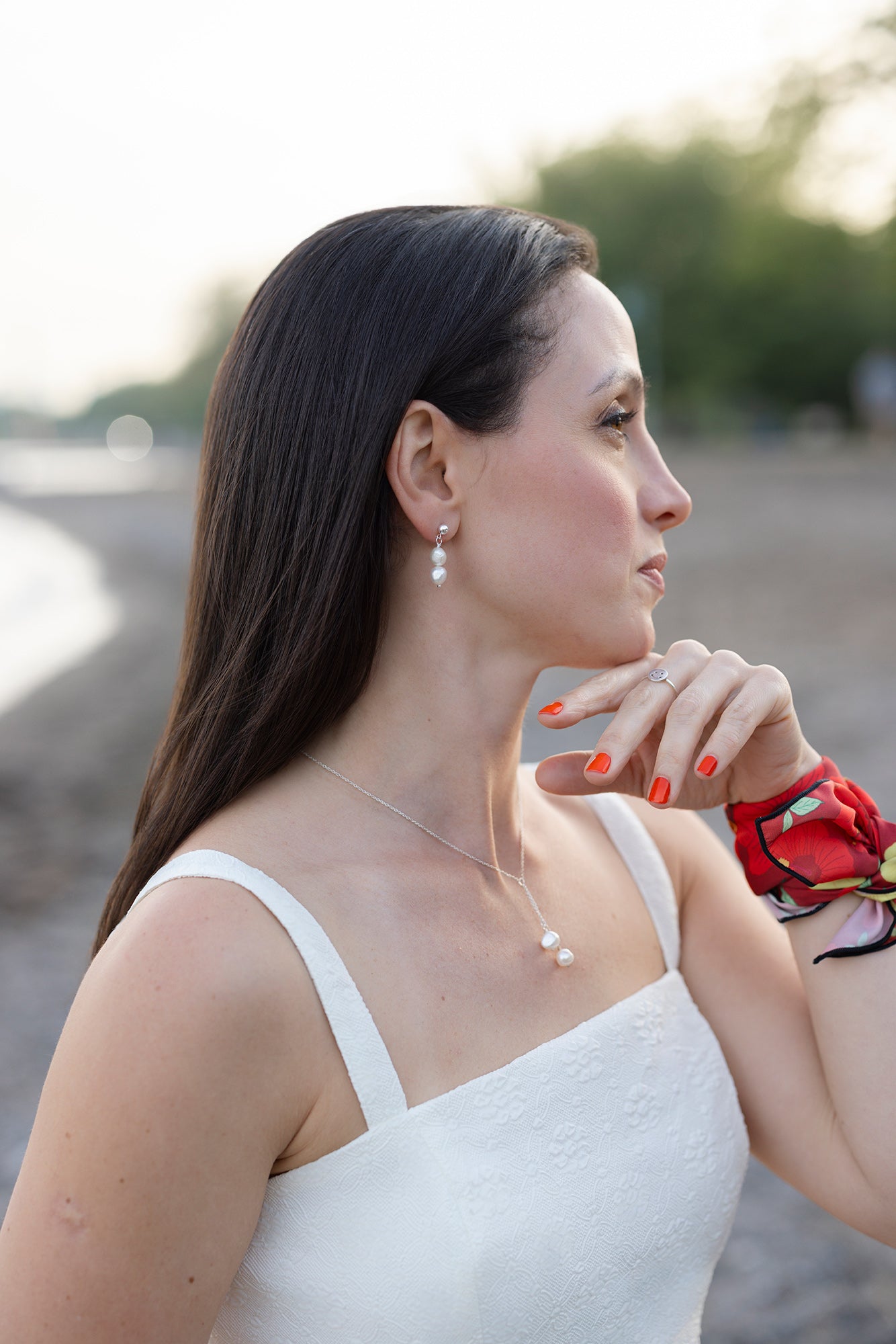 Summer Collection: Double Pearl Earrings