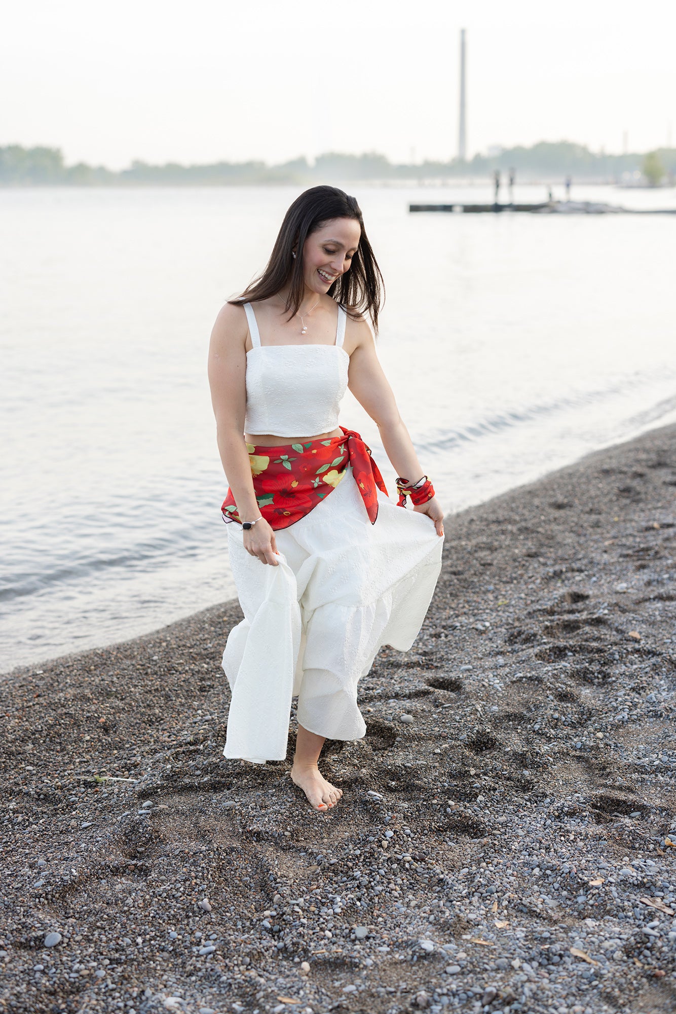 Scarf / Sarong (Medium) – RED HIBISCUS FLOWERS
