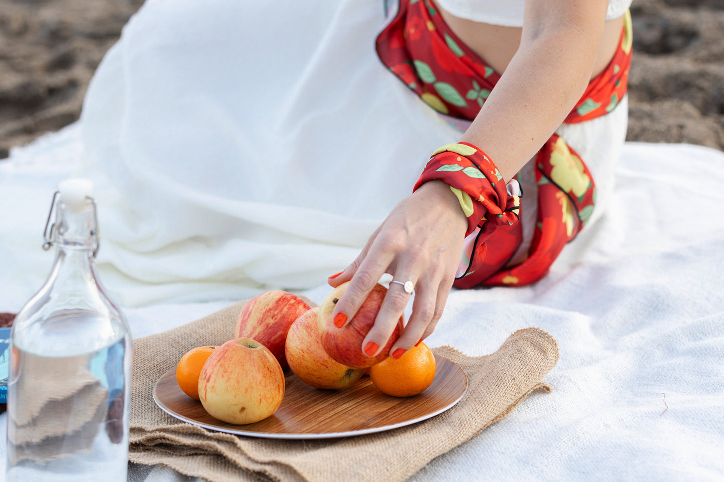Scarf (Small) – RED HIBISCUS FLOWERS