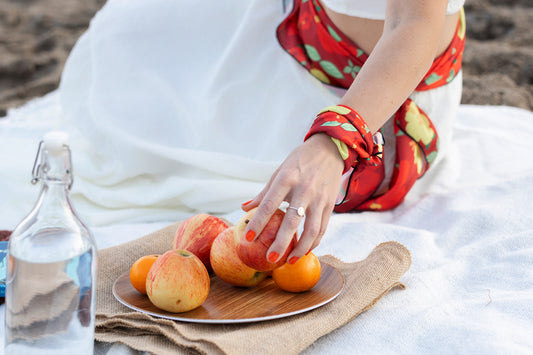 Scarf (Small) – RED HIBISCUS FLOWERS
