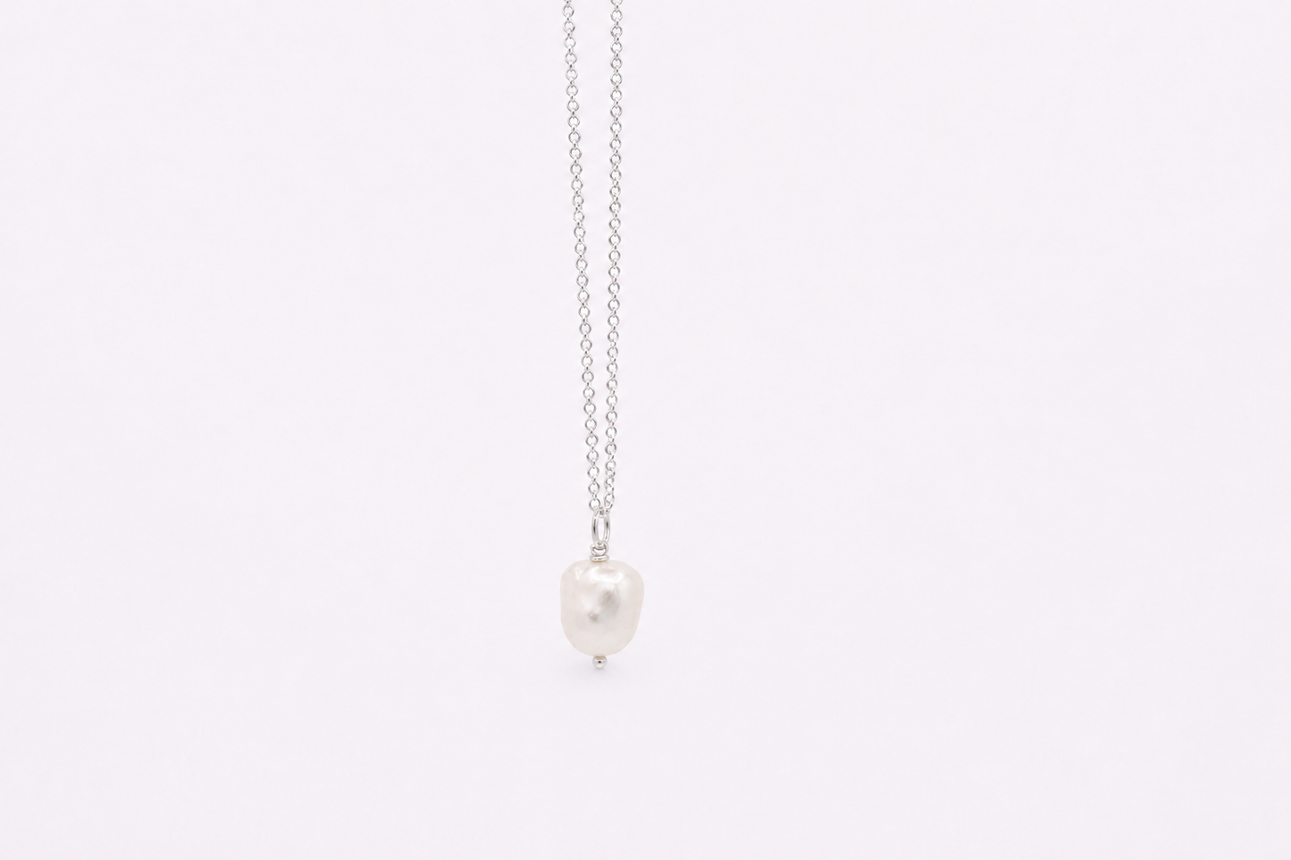 Summer Collection: Single White Pearl Necklace