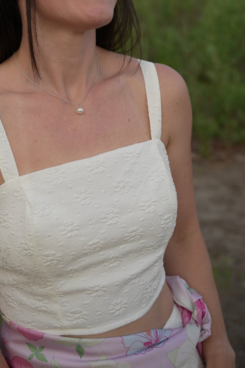 Summer Collection: Single White Pearl Necklace