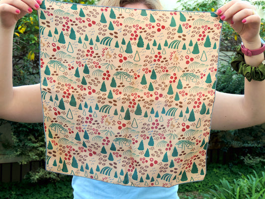 Scarf (Small) – BEIGE & LIGHT BROWN COFFEE LOVE