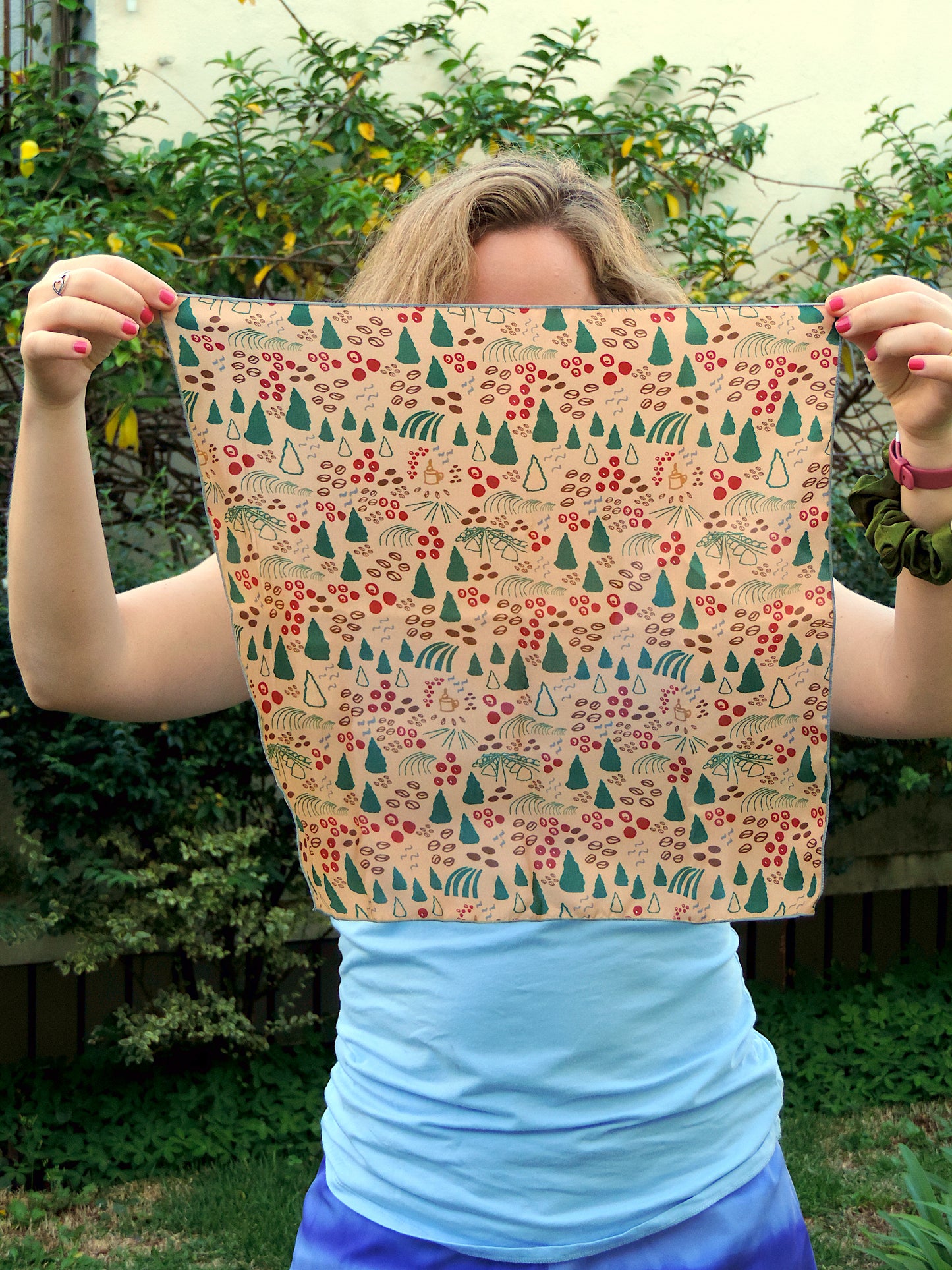 Scarf (Small) – BEIGE & LIGHT BROWN COFFEE LOVE