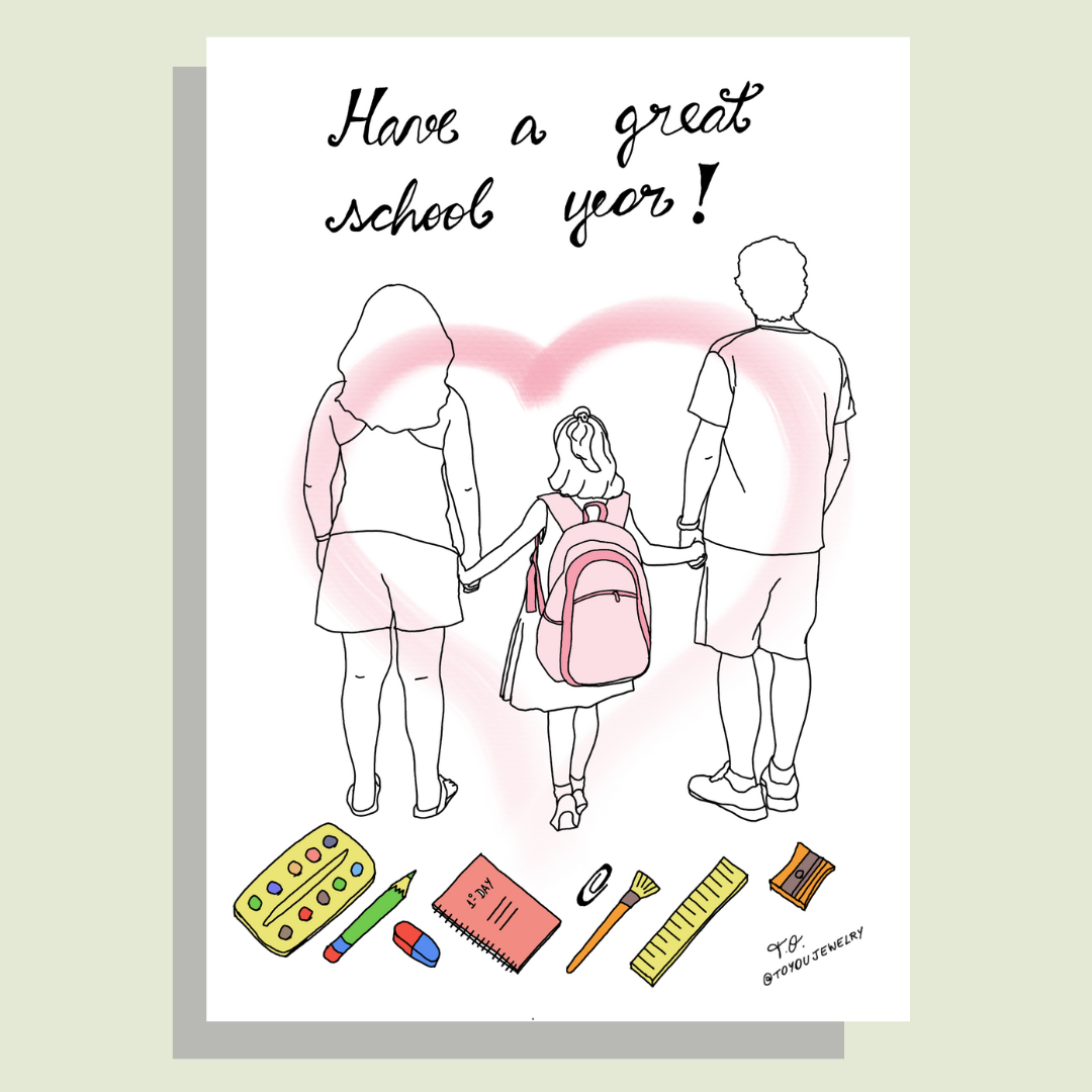 Greeting Cards: Back To School Folded Card