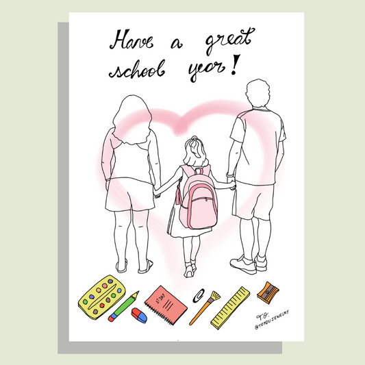 Greeting Cards: Back To School Folded Card