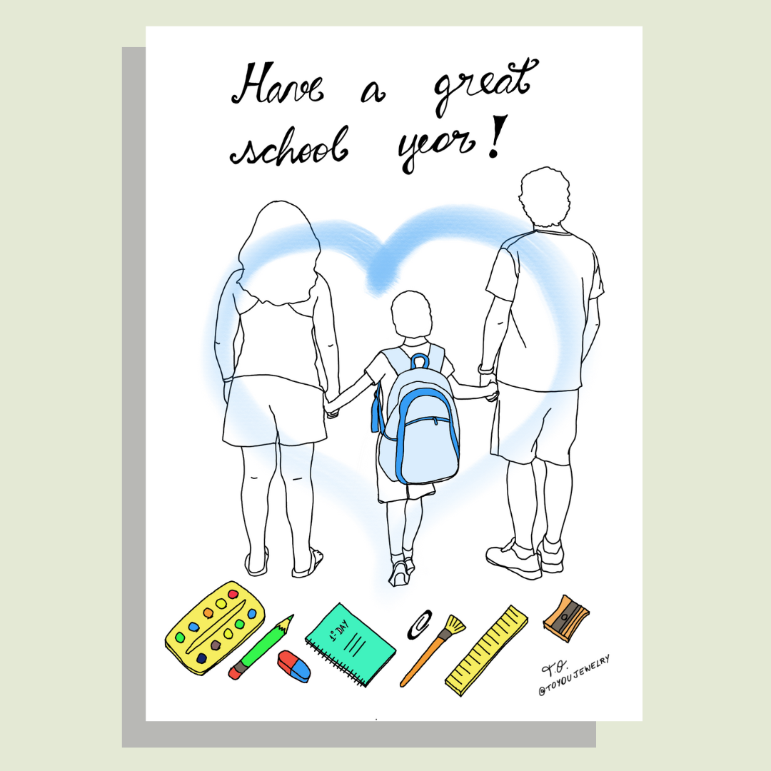 Greeting Cards: Back To School Folded Card