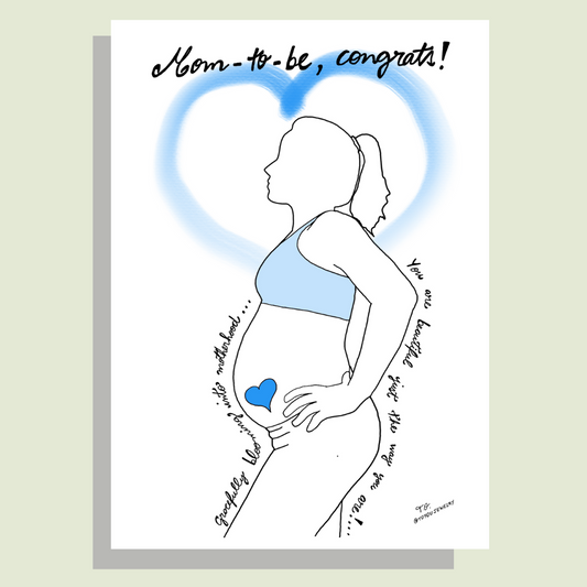 Greeting Cards: Baby Shower Single Sided Flat Card