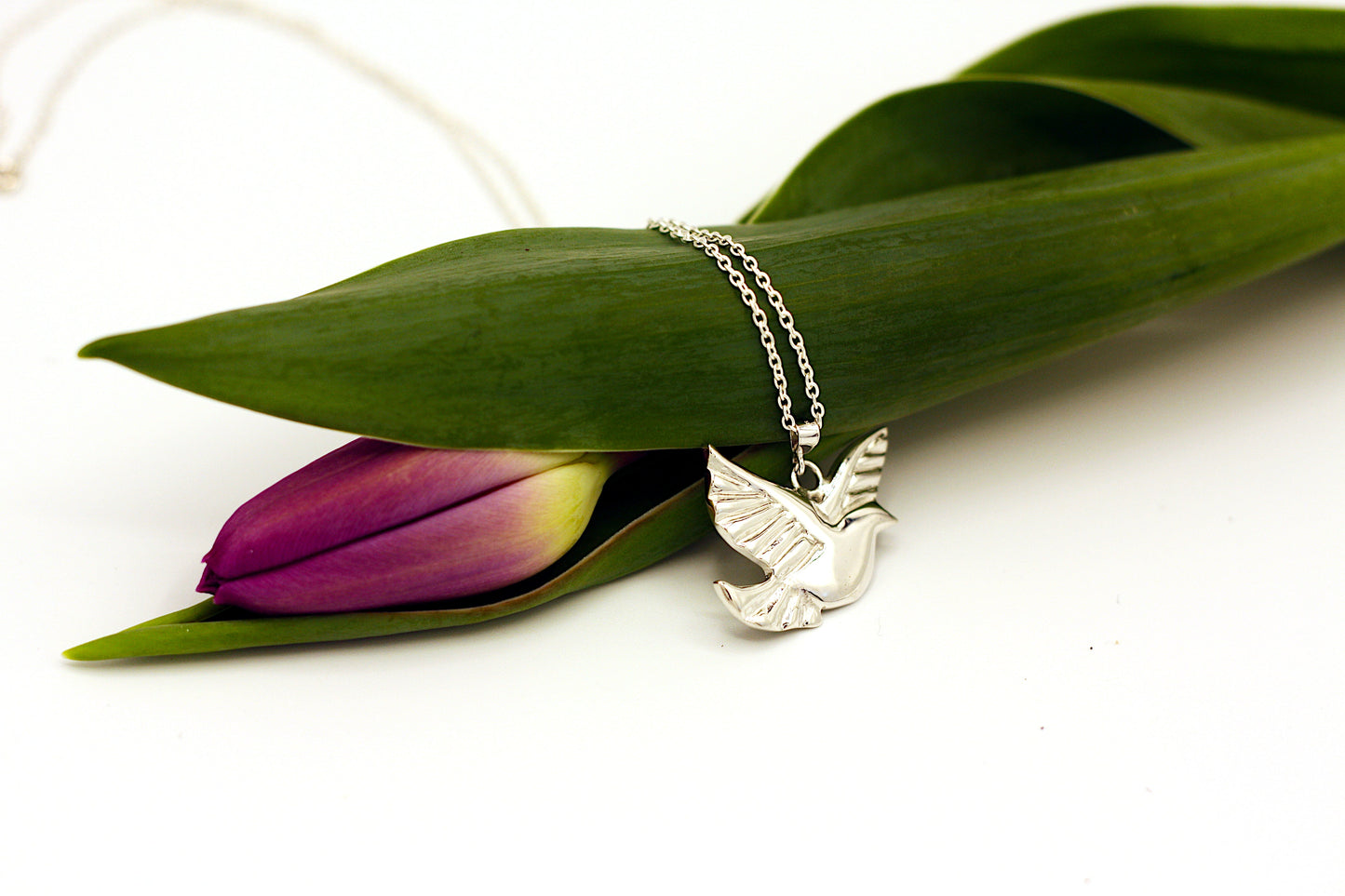 Dream Collection: Engraved Bird Pendant Necklace