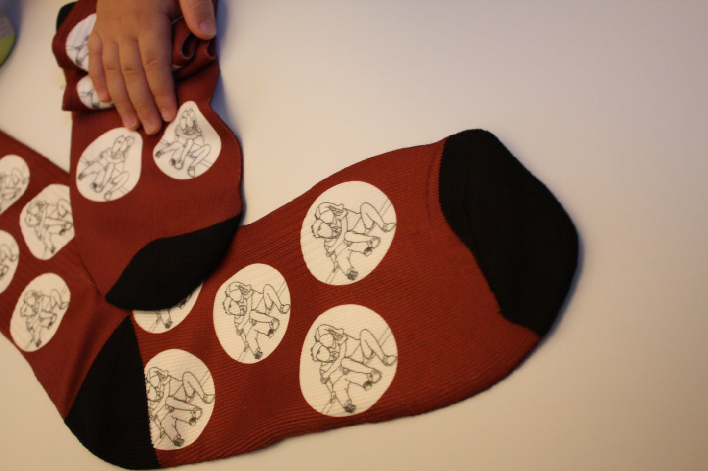 Christmas Socks: Personalised Line-Art Portrait