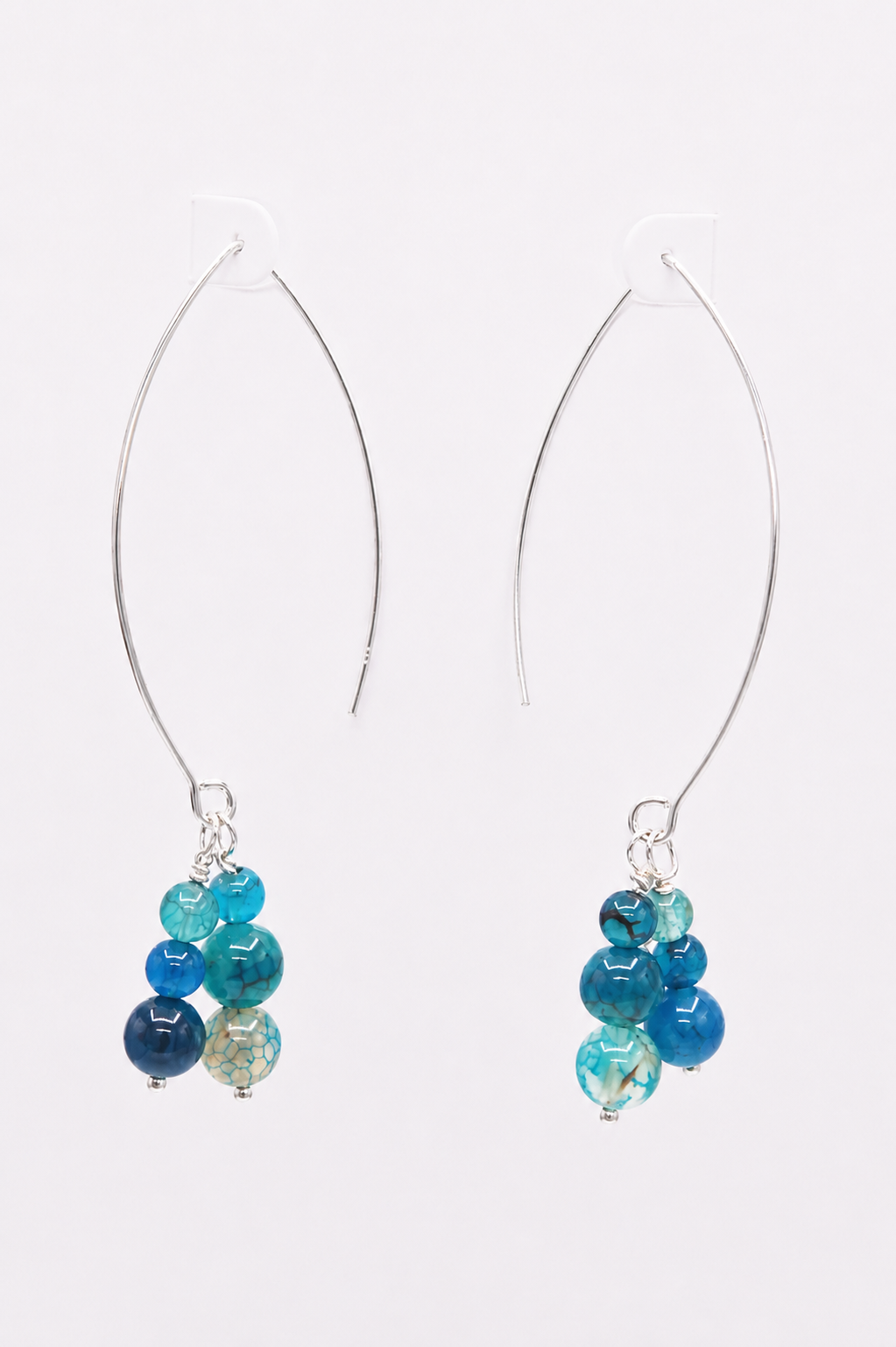 Summer Collection: Ocean Blue Agate Earrings