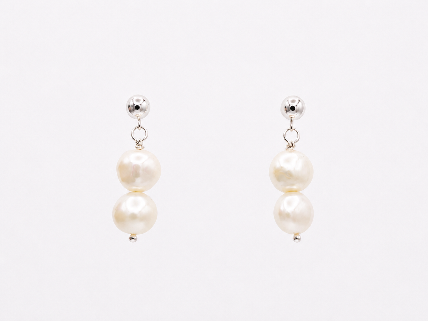 Summer Collection: Double Pearl Earrings