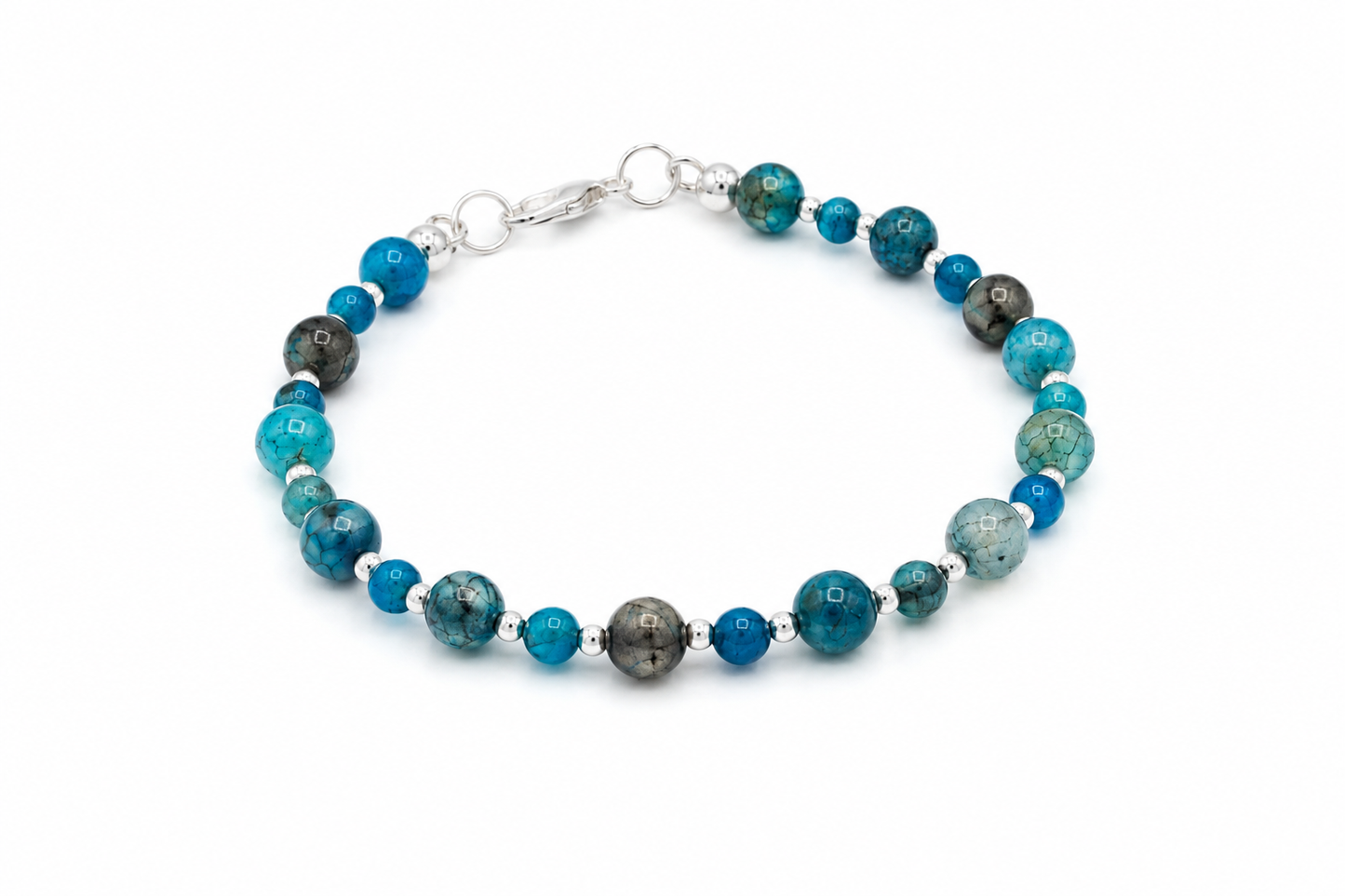 Summer Collection: Ocean Blue Agate Bracelet