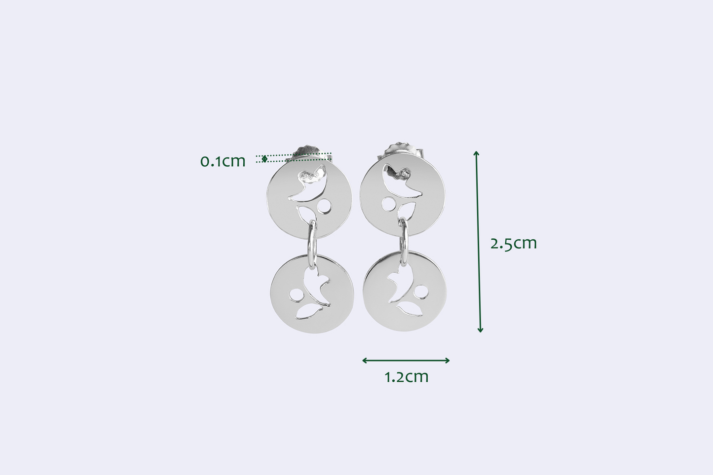 Nature Collection: Double Circle Leaf Earrings