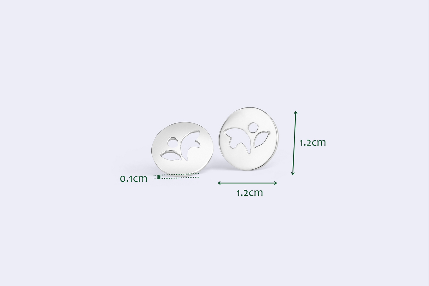 Nature Collection: Single Circle Leaf Earrings